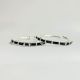 Handcrafted 92.5 Sterling Silver Black Beaded Kada Pair